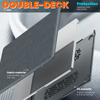 Crique de protection pour ordinateur portable en tissu durable avec support magnétique pour Mac Book Air 15 15.3 pouces 2023/2024 modèle M2 A2941/M3 A3114
