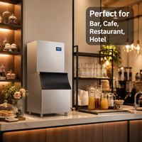 Machine à glaçons commerciale en acier inoxydable OEM ODM, machine à glaçons à haut rendement pour bar, café, restaurant, hôtel