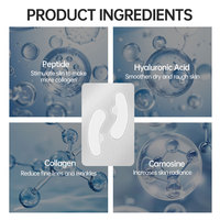 Patchs oculaires lyophilisés hydrosolubles OEM enrichis en peptides, collagène et acide hyaluronique pour raffermir la peau et réduire les ridules