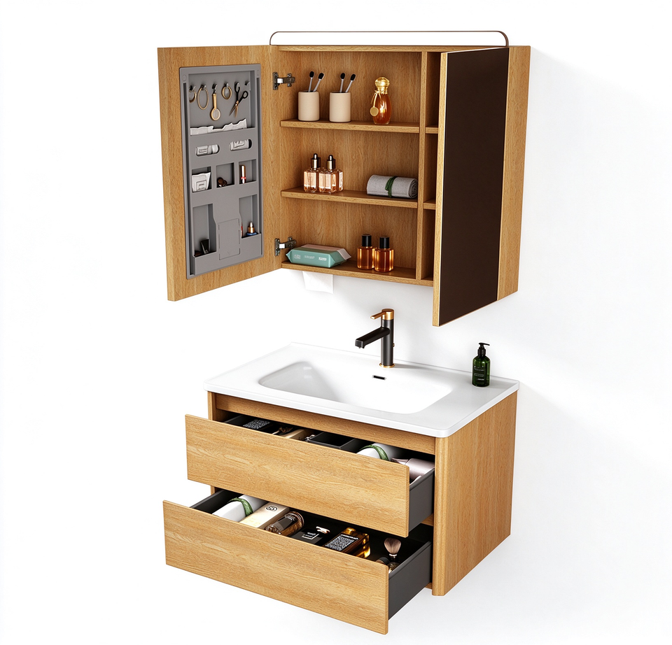 Stainless Steel Bathroom Cabinet with Smart Mirror Wall-Mounted ...