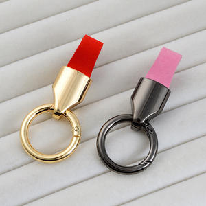 Porte-clés en cuir de luxe accessible pour femmes célébrités d'Internet taille en cuir de vachette givrée simple petit pendentif suspendu - Product Image 2