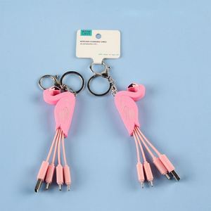 Cute Cartoon PVC Keyring Custom logo 3d Short Charger Data <b>Cable</b> for Girls Women - Product Image 3