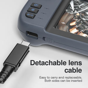 Caméra d'inspection industrielle portable en gros, endoscope avec <span class=keywords><strong>objectif</strong></span> détachable, câble, écran 4,5 pouces, <span class=keywords><strong>photo</strong></span> et vidéo 720P, 8 LED - Product Image 4