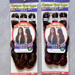 Capelli per Treccine di Alta Qualità, 22 Pollici, 280g, Ricci Francesi, Lisci e Setosi, Ondulati, per Donne di Colore, Estensioni per Capelli - Product Image 1