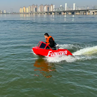 Jet-boat haute vitesse, mini-yacht, jet-boat monoplace, bateau de plaisance en alliage d'aluminium pour le surf en plein air