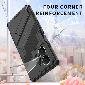 Hibrid TPU PC darbeye telefon kılıfı braketi standı tutucu ile arka kapak kılıf için OPPO <span class=keywords><strong>Realme</strong></span> 15 5G cep telefonu kılıfları telefon kılıfı s - Product Image 3