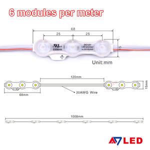 Module LED 1,2W DC12V IP68 170 °   Panneaux pour enseignes de profondeur moyenne, garantie 7 ans, parfaits pour les lettres et les boîtes de 60 à 180 cm - Product Image 4