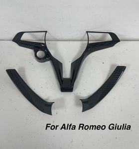 Adesivo MRD per Volante in Carbonio per <span class=keywords><strong>Alfa</strong></span> <span class=keywords><strong>Romeo</strong></span> Giulia Stelvio 2017-2019 Copertura in Fibra di Carbonio Pezzi in Fibra di Carbonio - Product Image 5