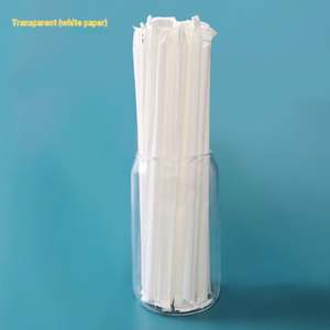 Pailles à bulles biodégradables transparentes et larges, pailles à boire extra épaisses pour thé au lait, smoothies, plusieurs longueurs - Product Image 6