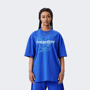 เสื้อยืดผู้ชายรุ่นเฮฟวี่เวตสำหรับชายและหญิงเสื้อยืดคอตตอน100% ทรงโอเวอร์ไซส์ผ้าถักลายตัวอักษรทรงสั้นโลโก้ตามสั่ง - Product Image 4