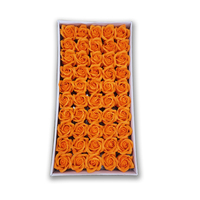 50 pièces de fleurs de savon artisanales de 4,5 cm de diamètre, 3 couches, imperméables, de haute qualité, pour l'intérieur et l'extérieur, en forme de boule, vente en gros