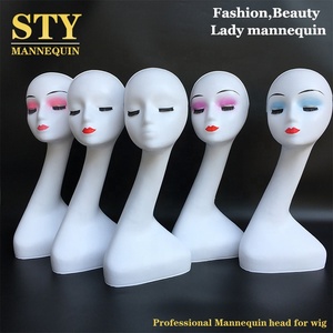 Cabeza de maniquí para pestañas, busto de maniquí para sombreros, exhibición de <span class=keywords><strong>maniquíes</strong></span> de terciopelo - Product Image 3