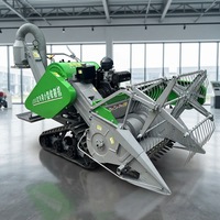 Moissonneuse-batteuse compacte 25 CV pour la récolte du riz et du blé, machine agricole compacte à chenilles en caoutchouc pour utilisation en conduite assise