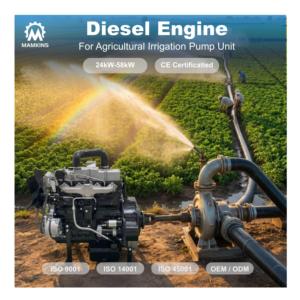 Moteur diesel MAMKINS 24KW-135KW 4 temps refroidi par eau 3000 tr/min pour pompe d'irrigation et de drainage certifié CE ISO, émission Euro 2 - Product Image 2