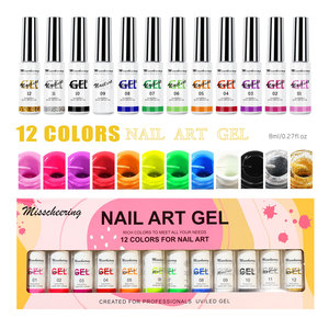 Painting Gel <strong>Nail</strong> Polish Set 12 Colors <strong>Neon</strong> Liner Gel Gold Glitter Soak Off LED UV <strong>Varnish</strong> DIY Drawing for DIY <strong>Nail</strong> Art Design - Product Image 1