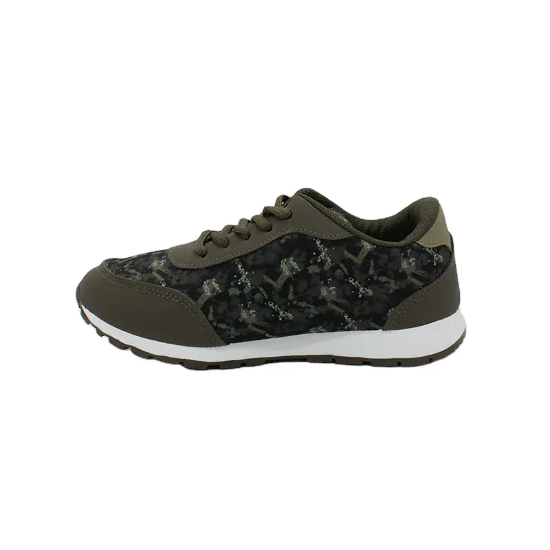 New children kids green camouflage casual shoes