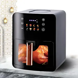 Guangdong 220v Appareils ménagers sans huile Smart Touch Screen Toaster 1300W 6L Air four friteuse