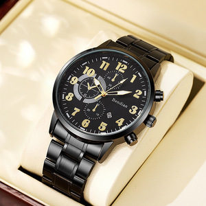 Montre de luxe pour homme, montre noire de créateur, montre mécanique décontractée et tendance pour homme, montre-bracelet pour jeune et étudiant, montres d'affaires - Product Image 1