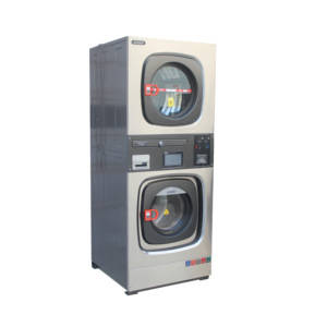 Lavadora extractora de pila de calefacción de Gas de 10kg, equipo de lavandería LNG LPG, lavadora vendida que funciona con monedas, montaje suave de 2 niveles - Product Image 2