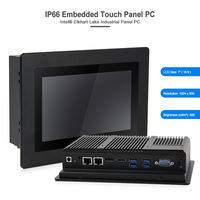Vente chaude 7 pouces tout-en-un écran tactile capacitif PC IP66 étanche sans ventilateur J6412 Linux/Windows ordinateur industriel