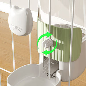 Büyük kapasiteli anti-dökülme kedi ve köpek kase Pet asılı otomatik su sebili ve besleyici seyahat gıda kullanımı için kafes için Set - Product Image 4