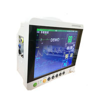 Moniteur vétérinaire multiparamètres blanc élégant avec écran tactile couleur TFT 12 pouces haute résolution 800x600, ECG, SpO2, signes vitaux pour animaux de compagnie, AC