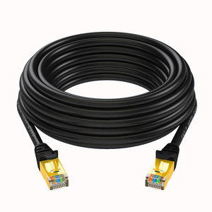 Customization Cat7 BC Lan Network <b>Cable</b> Rj45 STP SFTP 28AWG <b>Ethernet</b> <b>Cables</b> Pvc Jacket Black Communication Patch Cord 1m 2m <b>3m</b> - Product Image 1