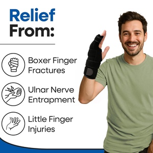 Boksör kırığı Ulnar oluk halkası için ayarlanabilir kumaş Metal atel küçük parmak kırık Metacarpal Dupuytren kontraktür - Product Image 2
