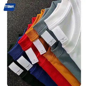 Wholesale High Quality Cotton Custom T Shirt For Men Blank Heavy Weight Oversized Tshirt Printing Men's T-Shirts/