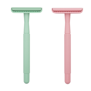 Maquinilla de Afeitar de Seguridad para Mujer de Alta Calidad, Ecológica, con Mango de Latón, Color Menta, 5 Recambios de Cuchillas de Acero Inoxidable <span class=keywords><strong>ENMU</strong></span> - Product Image 4