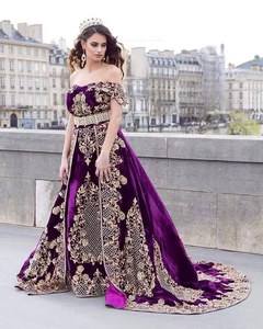 Atiya libas เปิดไหล่ lehenga choli Kaftan กับวัสดุอะซิเตทหนา zardozi ความยาวพื้นปักสำหรับชุดแต่งงาน-2019 - Product Image 2