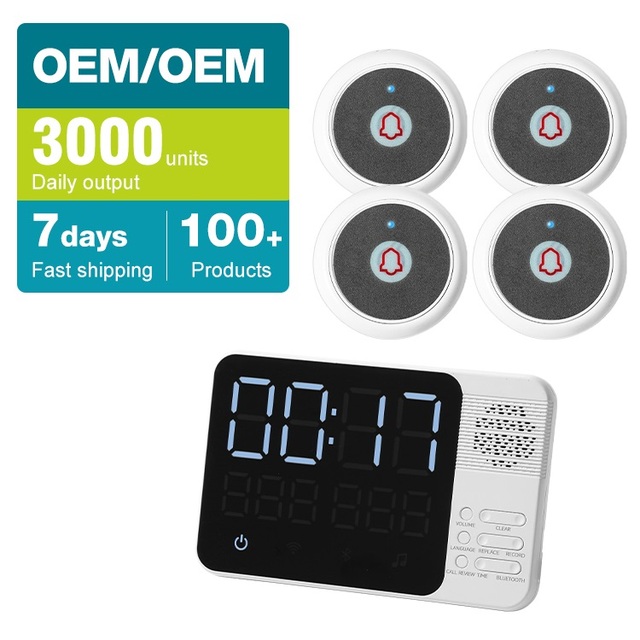 Chinese Manufacturers Hospital Nursing Home One-Click Call Button for Nurse and Waiter Use Wireless Pager System