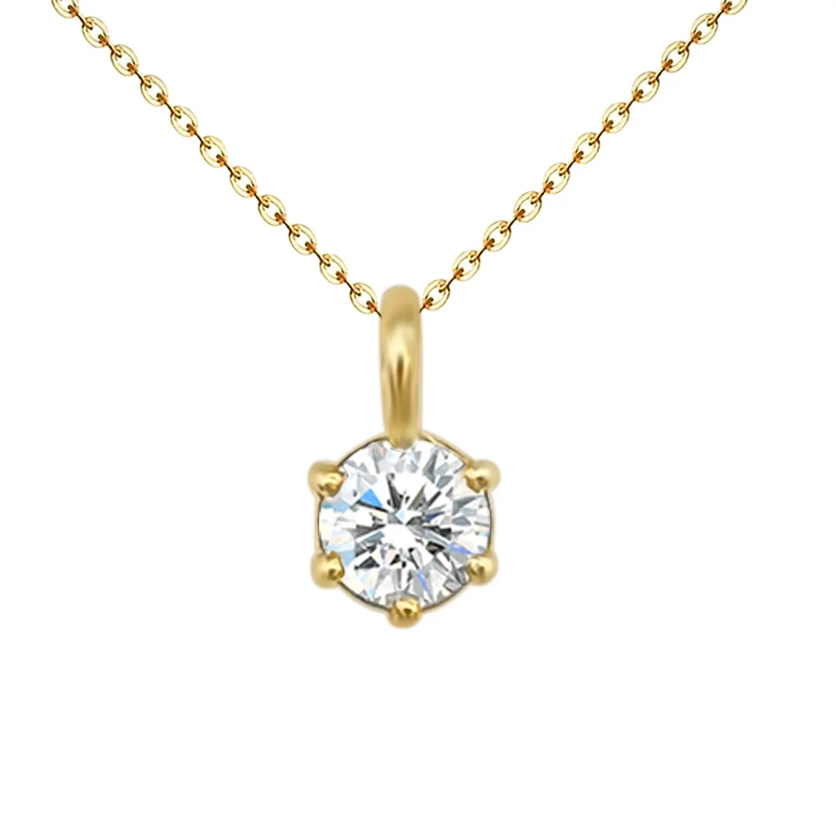 Diamond Necklace Jewelry Luxury Natural Special Offer Real 18K Solid Gold 0.3 Carat Custom Logo Necklaces 1 Piece Trendy 0.30ct