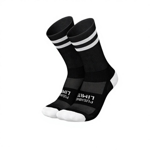 Custom Logo Knitted Compression Running <b>Socks</b> Summer Light Weight Wholesale Low MOQ Sweat-Wicking Crew Professional Sports - Product Image 3