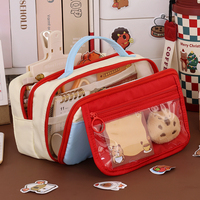 Vente en gros de sac de papeterie rétro d'inspiration japonaise pour adolescents étui à stylo de haute qualité coréen mignon boîte à crayons vintage