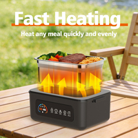 Lonchera Eléctrica Portátil Personalizada con Calefacción, Calentador de Comida Recargable, Lonchera Eléctrica para Hombres y Mujeres
