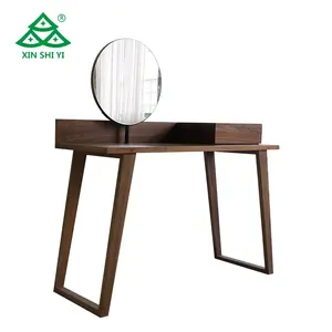 Set tavolo da toeletta dal design moderno unico con specchio e sgabello con cassetto