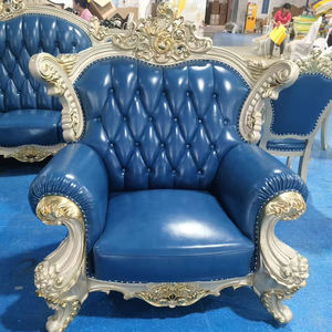 Ensemble de canapés en tissu de salon doux en bois sculpté en gros meubles canapé en bois canapé antique - Product Image 2