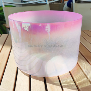 Q're จิตวิญญาณชามคริสตัลใสสำหรับร้องเพลงชุดชามคริสตัลควอตซ์ใสรูปพีชน่ารักเสียงปานกลาง - Product Image 5