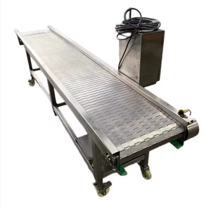 Nastro Trasportatore Portatile a Catena con Piastre in Acciaio Inox per Pietra Frantumata o Sabbia - Product Image 1