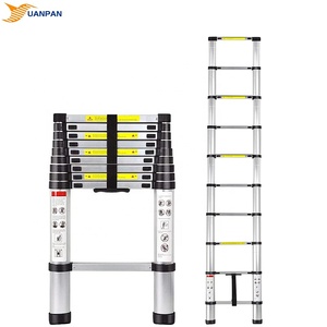 <span class=keywords><strong>Escalera</strong></span> Extensible de Aluminio Portátil de 10 Peldaños, 9.5 Pies, para Uso en Almacenes, 150 kg de Capacidad, 2024 - Product Image 1