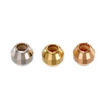 Petites perles facettes boule en or, 18k, accessoires, 18 Carat