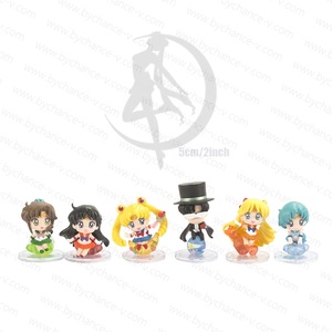 Cadeau gratuit pour les filles classique dessin animé japonais marin <span class=keywords><strong>princesse</strong></span> soldat filles guerrière avec de belles robes 4.5cm mini figurines - Product Image 6