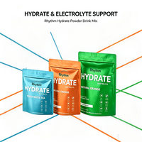Sachet Doypack Mat Personnalisé Imprimé avec Fermeture Zip Refermable en Feuille d'Aluminium pour Poudre d'Électrolyte, Complément Alimentaire, Thé, Café