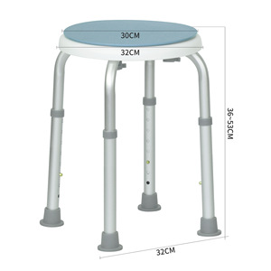 Chaise de douche en alliage d'aluminium, siège antidérapant 32x32Cm, équipement de sécurité pour personnes âgées, handicapées, enceintes, équipement de sécurité pour le bain - Product Image 4