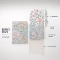 Kain Rajut Tekstil Bernapas Berkualitas Tinggi untuk Desain Gaun Pengantin DIY, Bordir Bunga 3D untuk Anak Perempuan