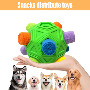 Balle olfactive interactive pour <span class=keywords><strong>chien</strong></span> - Jouet de puzzle interactif pour <span class=keywords><strong>chien</strong></span> favorisant les compétences naturelles de recherche de nourriture, distributeur lent pour l'entraînement et la réduction <span class=keywords><strong>du</strong></span> <span class=keywords><strong>stress</strong></span> - Product Image 1