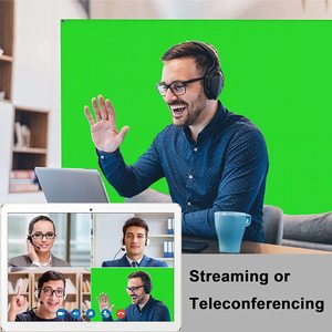 Écran vert pliable de 80 pouces 16:9 avec support, chromakey portable pour studio photo, vidéo, zoom, <span class=keywords><strong>YouTube</strong></span>, diffusion en direct - Product Image 6