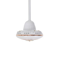 Ventilateur de plafond blanc de 56 pouces, haut débit d'air, pour usage domestique, salon, école, moteur puissant, restaurant, dortoir, ventilateur silencieux