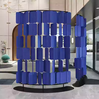 Homedeco Panneau de séparation d'espace mobile Art Déco en carton nid d'abeille, cloison pliante en papier avec structure en cuir PU